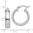 14K White Gold Polished Hoop Earrings - 22.25 mm