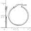 14K White Gold Polished Hoop Earrings - 23 mm