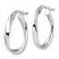 14K White Gold Polished Hoop Earrings - 25.5 mm