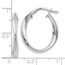 14K White Gold Polished Hoop Earrings - 25.5 mm