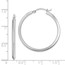 14K White Gold Polished Hoop Earrings - 32.75 mm