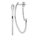 14K White Gold Polished Hoop Earrings - 41.5 mm