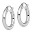 14K White Gold Polished Lightweight Hoop Earrings - 26 mm