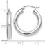14K White Gold Polished Lightweight Hoop Earrings - 26 mm