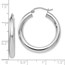 14K White Gold Polished Lightweight Hoop Earrings - 31 mm