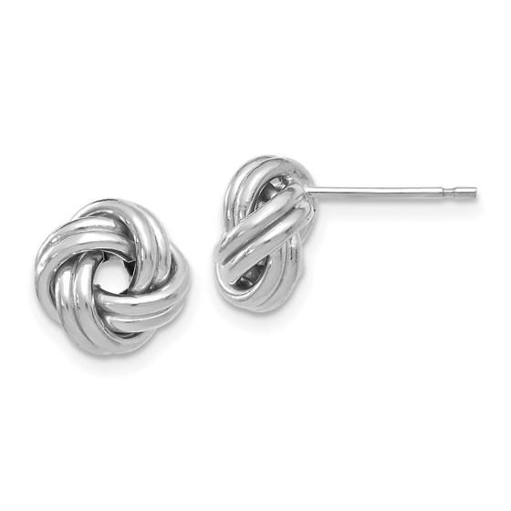 14K White Gold Polished Love Knot Post Earrings - 9.5 mm 14K White Gold Polished Love Knot Post Earrings - 9.5 mm