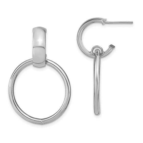 14K White Gold Polished Post Dangle Earrings - 31.16 mm 14K White Gold Polished Post Dangle Earrings - 31.16 mm