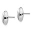 14K White Gold Polished Post Earrings - 12.76 mm