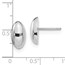 14K White Gold Polished Post Earrings - 12.76 mm