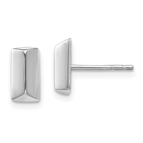 14K White Gold Polished Post Earrings - 8.6 mm 14K White Gold Polished Post Earrings - 8.6 mm