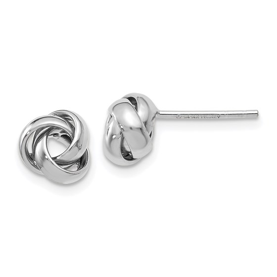 14K White Gold Polished Post Earrings - 8 mm 14K White Gold Polished Post Earrings - 8 mm