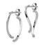 14K White Gold Polished Post Front & Back Earrings - 28.56 mm
