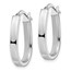 14K White Gold Polished U-Shape Hoop Earrings - 21 mm