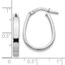 14K White Gold Polished U-Shape Hoop Earrings - 21 mm