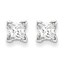 14k White Gold Princess Cut Diamond Earrings