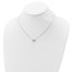 14K White Gold Puffed Heart 16.5in Necklace - 16.5 in.