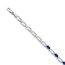 14k White Gold Sapphire Bracelet - 7 in.