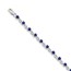 14K White Gold Sapphire Gemstone Bracelet - 7 in.