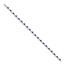 14K White Gold Sapphire Gemstone Bracelet - 7 in.