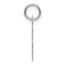 14K White Gold Slanted Block Letter F Initial Charm - 18.7 mm