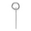 14K White Gold Slanted Block Letter I Initial Charm - 18.8 mm