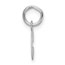 14K White Gold Small Script Letter C Initial Charm - 15 mm