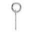 14K White Gold Small Script Letter E Initial Charm - 15.7 mm