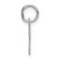 14K White Gold Small Script Letter F Initial Charm - 13.85 mm