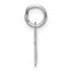 14K White Gold Small Script Letter N Initial Charm - 15 mm