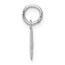 14K White Gold Small Script Letter O Initial Charm - 15 mm