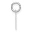 14K White Gold Small Script Letter P Initial Charm - 15.5 mm