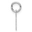 14K White Gold Small Script Letter T Initial Charm - 15 mm