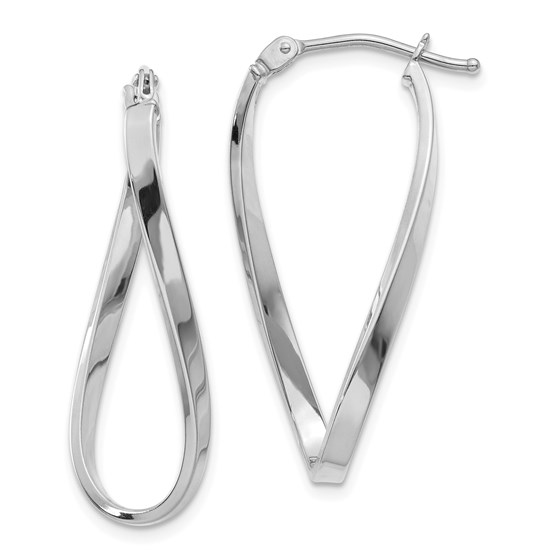 14k White Gold Small Twisted Earrings 14k White Gold Small Twisted Earrings