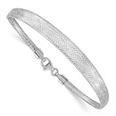 14K White Gold Stretch Mesh Graduated Bracelet - 7 in.