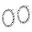 14K White Gold Swarovski Crystal Post Dangle Earrings - 17.5 mm