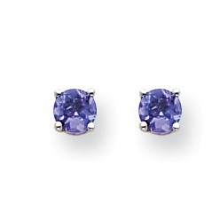 14k White Gold Tanzanite Post Earrings 14k White Gold Tanzanite Post Earrings