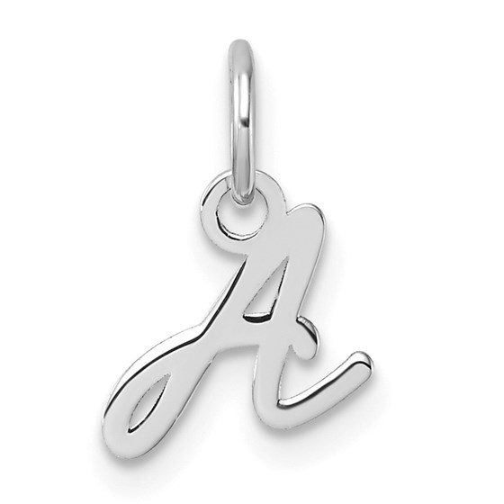 14K White Gold Uppercase Letter A Initial Charm - 14.5 mm 14K White Gold Uppercase Letter A Initial Charm - 14.5 mm