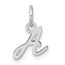 14K White Gold Uppercase Letter A Initial Charm - 14.5 mm
