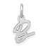 14K White Gold Uppercase Letter B Initial Charm - 15.6 mm