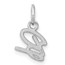 14K White Gold Uppercase Letter B Initial Charm - 15.6 mm