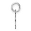 14K White Gold Uppercase Letter D Initial Charm - 15.6 mm
