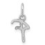 14K White Gold Uppercase Letter F Initial Charm - 15.4 mm