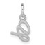 14K White Gold Uppercase Letter G Initial Charm - 15.7 mm