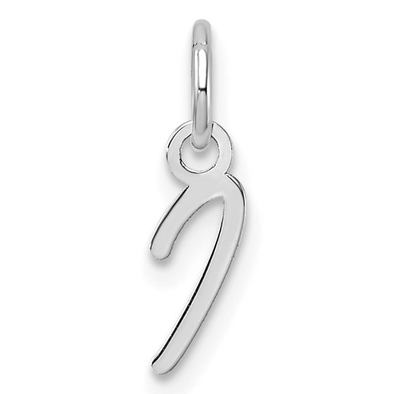 14K White Gold Uppercase Letter I Initial Charm - 14.5 mm 14K White Gold Uppercase Letter I Initial Charm - 14.5 mm