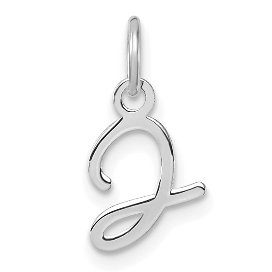 14K White Gold Uppercase Letter J Initial Charm - 16.5 mm 14K White Gold Uppercase Letter J Initial Charm - 16.5 mm