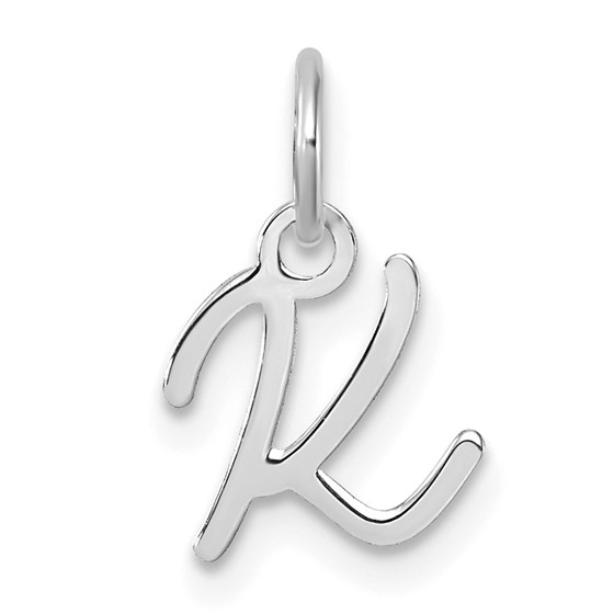 14K White Gold Uppercase Letter K Initial Charm - 14.5 mm 14K White Gold Uppercase Letter K Initial Charm - 14.5 mm