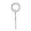 14K White Gold Uppercase Letter M Initial Charm - 16 mm