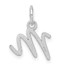 14K White Gold Uppercase Letter M Initial Charm - 16 mm