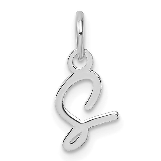 14K White Gold Uppercase Letter S Initial Charm - 15.6 mm 14K White Gold Uppercase Letter S Initial Charm - 15.6 mm