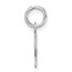 14K White Gold Uppercase Letter S Initial Charm - 15.6 mm